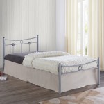 DUGAN Κρεβάτι Μονό 96x205x83cm, για Στρώμα 90x200cm, Μέταλλο Βαφή Silver Ε8068,1