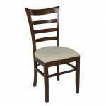 NATURALE Καρέκλα Καρυδί, 42x50x91cm Pu Εκρού Ε7052,3