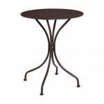 PARK Τραπέζι Φ60cm H.70cm Μέταλλο Βαφή Sand Brown Ε5170,3