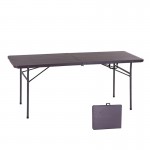 BLOW Τραπέζι Συνεδρίου - Catering 180x74x74cm Πτυσσόμενο (Βαλίτσα), HDPE Καρυδί ΕΟ179,2