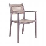AKRON Πολυθρόνα 60x55x85cm PP-UV Sand Beige - Tortora Ε350,21