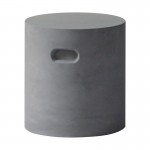 CONCRETE Cylinder Σκαμπό Κήπου - Βεράντας, Φ 37cm H.40cm Cement Grey Ε6204
