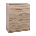 DRAWER Συρταριέρα με 5 Συρτάρια, 80x40x102cm Απόχρωση Sonoma Ε758,2