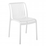 MODA Καρέκλα-Pro Στοιβαζόμενη 48x57x80cm PP - UV Protection, Απόχρωση Άσπρο Ε3801,1