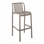 MODA Σκαμπό Bar-Pro Στοιβαζόμενο, 45x49x75/101cm PP-UV Protection Απόχρωση Mocha Ε3802,3