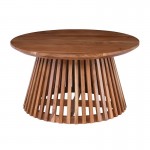 RIM Τραπέζι Σαλονιού, Φ80cm H.43cm Ξύλο Ακακία Φυσικό ΕΑ728