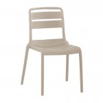 SERENATA Καρέκλα, 45x58x81cm Στοιβαζόμενη PP - UV Cappuccino Ε3806,2W