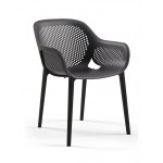 Atra πολυθρόνα pp BLACK ANTHRACITE 53x54x82.5(67/45)cm