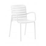 Parma πολυθρόνα pp WHITE ΣΤΟΙΒΑΖΟΜΕΝΗ 56x56x82(47)cm