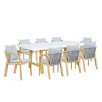 ASHEN ΣΕΤ ΤΡΑΠΕΖΑΡΙΑΣ 9ΤΜΧ 220X100X75CM ΞΥΛΟ FSC TEAK