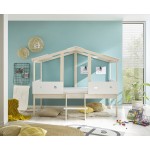 CORTINO μονό κρεβάτι ΣΠΙΤΑΚΙ 131x165x216cm λευκό-ΦΥΣΙΚΟ 22-540-91