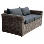 ARIZONA 2Θέσιος Καναπές 138x77x73cm 4mm HalfRound Wicker Grey Brown Ε6734,2