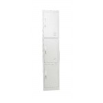 Locker 3 θέσεων 38x45x185cm Μεταλλικό/Λευκό Ε6006