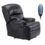 Space Πολυθρόνα Massage 88x93x102cm PU Μαύρο Ε9731,2