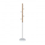 NORDIC Καλόγερος D.36x170cm Μέταλλο Βαφή Λευκό - Φυσικό ΕΜ194,2