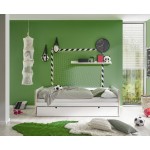 TILDE ΣΕΤ ΚΡΕΒΑΤΙ ΜΕ ΣΥΡΟΜΕΝΟ ΚΡΕΒΑΤΙ 99x62x210cm ΞΥΛΟ ΠΕΥΚΟ/ΛΕΥΚΟ ΚΕΡΩΜΕΝΟ 22-541-91