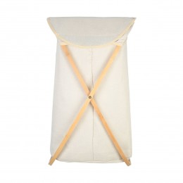 ΚΑΛΑΘΙ ΑΠΛΥΤΩΝ BAMBOO ESSENTIALS 40x40x70cm ΜΕ ΘΗΚΗ ΠΟΛΥΕΣΤΕΡΑ ΠΤΥΣΣΟΜΕΝΟ ΜΠΕΖ 02-18627