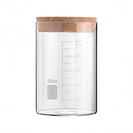 ΔΟΧΕΙΟ ΑΠΟΘΗΚΕΥΣΗΣ ΓΥΑΛΙΝΟ 500ml ΜΕ ΚΑΠΑΚΙ ΦΕΛΛΟΥ 01-25076