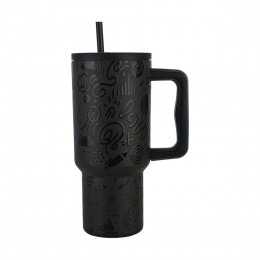 ΘΕΡΜΟΣ STRAW TUMBLER XL SAVE THE AEGEAN 900ml NOIR ECHO 01-32098