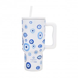 ΘΕΡΜΟΣ STRAW TUMBLER XL SAVE THE AEGEAN 900ml SPIRIT OF LUCK 01-35204