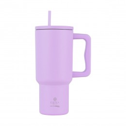 ΘΕΡΜΟΣ STRAW TUMBLER XL SAVE THE AEGEAN 900ml LAVENDER PURPLE 01-32159