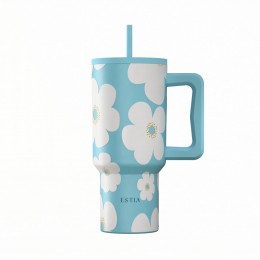 ΘΕΡΜΟΣ STRAW TUMBLER XL SAVE THE AEGEAN 900ml BLUE DAISY 01-41618