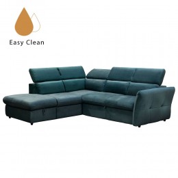 MONSERAT ΚΑΝΑΠΕΣ ΚΡΕΒΑΤΙ ΓΩΝΙΑ ΑΡΙΣΤΕΡΗ PETROL 254x224xH90cm 01-2599