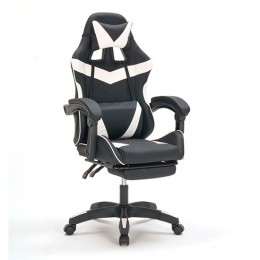 Καρέκλα Γραφείου A9937 Μαύρο/Λευκό Pvc με Ανάκλιση και Υποπόδιο 64X59X43-112/53-125εκ.