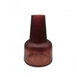 ZEME ΒΑΖΟ ΓΥΑΛΙ ΔΙΑΦΑΝΟ/ΜΑΤ ΜΠΟΡΝΤΩ Δ18xΥ27,5cm
