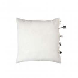 AMMOS 2 ΔΙΑΚΟΣΜΗΤΙΚΟ ΜΑΞΙΛΑΡΙ 50x50cm ΥΦΑΣΜΑ ΛΕΥΚΟ ΜΠΕΖ ΒΑΜΒΑΚΙ