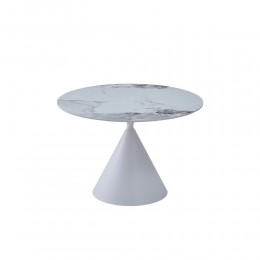 ATRIUM ΤΡΑΠΕΖΙ ΛΕΥΚΟ ΜΕ ΟΨΗ ΜΑΡΜΑΡΟΥ 110x110x76 02-0672