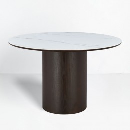 AMARO ΤΡΑΠΕΖΙ ΚΑΦΕ BITTER ΛΕΥΚΟ ΜΕ ΟΨΗ ΜΑΡΜΑΡΟΥ 120x120x75cm