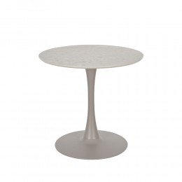 CASPIAN ΤΡΑΠΕΖΙ ΓΚΡΙ ΜΕ ΟΨΗ ΜΑΡΜΑΡΟΥ 80x80x75cm