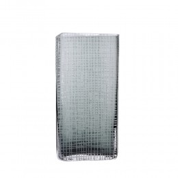 GRAVIR GREY ΒΑΖΟ ΓΥΑΛΙ ΓΚΡΙ 15,5x11,5xΥ33cm