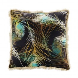 FEATHERS ΔΙΑΚΟΣΜΗΤΙΚΟ ΜΑΞΙΛΑΡΙ ΒΕΛΟΥΔΟ ΠΟΛΥΧΡΩΜΟ 45x45cm