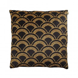 SUNRISE 1 ΔΙΑΚΟΣΜΗΤΙΚΟ ΜΑΞΙΛΑΡΙ ΒΕΛΟΥΔΟ ΜΑΥΡΟ/ΧΡΥΣΟ 45x45cm