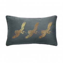 CREYR ΔΙΑΚΟΣΜΗΤΙΚΟ ΜΑΞΙΛΑΡΙ 30x50cm ΒΕΛΟΥΔΟ ΓΚΡΙ ΧΡΥΣΟ