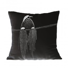 ALI ΔΙΑΚΟΣΜΗΤΙΚΟ ΜΑΞΙΛΑΡΙ 45x45cm ΒΕΛΟΥΔΟ ΜΑΥΡΟ ΛΕΥΚΟ