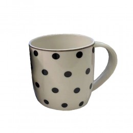 JOLIE ROMBUS ΚΟΥΠΑ NEW BONE CHINA ΛΕΥΚΟ ΜΑΥΡΟ ΧΡΥΣΟ D8,6xH9,2cm