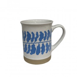 YDRA A ΚΟΥΠΑ STONEWARE ΛΕΥΚΟ ΓΑΛΑΖΙΟ ΜΠΕΖ D9,8xH11,6cm