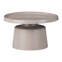 Βοηθητικό τραπέζι Ginoze Inart cappuccino μέταλλο Φ70x40εκ 029-000274