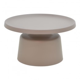 Τραπέζι σαλονιού Ginoze Inart cappuccino μέταλλο Φ70x40εκ