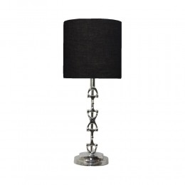 SANDRO ΦΩΤΙΣΤΙΚΟ ΕΠΙΤΡΑΠΕΖΙΟ ΑΣΗΜΙ ΜΑΥΡΟ 25x25xΗ50cm 029203