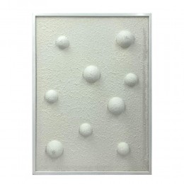 WHITE CLOUDS B ΠΙΝΑΚΑΣ ΞΥΛΟ ΛΕΥΚΟ ΚΟΡΝΙΖΑ ΛΕΥΚΟ 60x80xH5,5cm