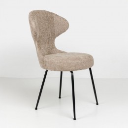 FUNGO ΚΑΡΕΚΛΑ BEIGE ΜΑΥΡΟ 56x57x90cm