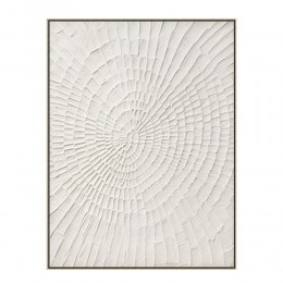 WHITE FINGERPRINTS A ΠΙΝΑΚΑΣ ΚΑΜΒΑΣ ΛΕΥΚΟ ΚΟΡΝΙΖΑ ΑΣΗΜΙ 80x120xH3,5cm