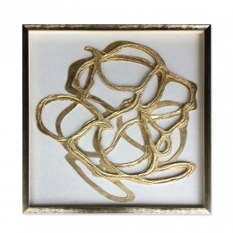 WILD SOUL ΠΙΝΑΚΑΣ ΔΙΑΚΟΣΜΗΣΗΣ 80x80x4 MDF ΧΡΥΣΟ ΛΕΥΚΟ ΓΥΑΛΙ ΧΡΥΣΟ