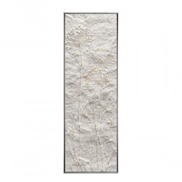 BREATH OF ART 1 ΠΙΝΑΚΑΣ ΚΑΜΒΑΣ ΜΠΕΖ ΧΡΥΣΟ ΞΥΛΟ ΚΟΡΝΙΖΑ 40x120xH4cm