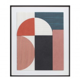BLENDED COLORS ΠΙΝΑΚΑΣ ΔΙΑΚΟΣΜΗΣΗΣ ΚΑΜΒΑΣ ΠΟΛΥΧΡΩΜΟ ΞΥΛΟ ΚΟΡΝΙΖΑ ΜΑΥΡΟ 50x60xH3,8cm 030602