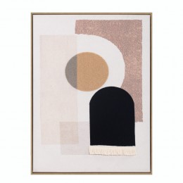 BOHO ART ΠΙΝΑΚΑΣ ΔΙΑΚΟΣΜΗΣΗΣ ΚΑΜΒΑΣ ΠΟΛΥΧΡΩΜΟ ΞΥΛΟ ΚΟΡΝΙΖΑ ΦΥΣΙΚΟ 60x80xH4,5cm 030605